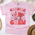 thumbnail image 1 of Cardiac Crew Graphic T-Shirt with Cute Heart Characters, Light Pink, Size L, 1 of 6