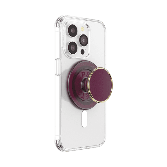 PopSockets MagSafe Phone Grip with Kickstand and Swappable Top - Enamel Red Wine