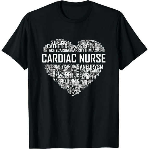 Cardiac Nurse Heart CN Graduate Heart Nursing Heart T-Shirt