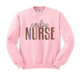 thumbnail image 1 of Cardiac Nurse Leopard Print Sweatshirt Unisex Large Pink, 1 of 5