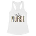 thumbnail image 1 of Cardiac Nurse Leopard Print Tank Top Fitted Racerback Women's X-Large White, 1 of 5