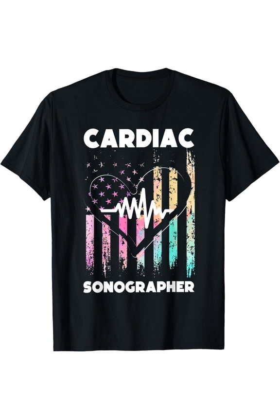 Cardiac Sonographer Echo Tech RDCS T-ShirtMen and women, Black T-shirt, size: Extra large