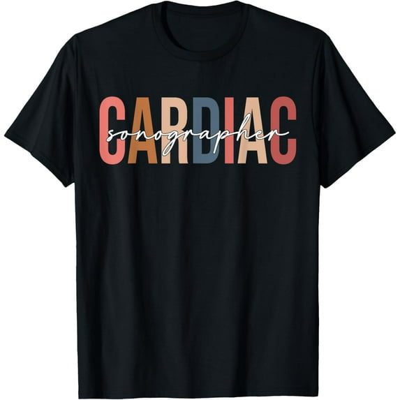 Cardiac Sonographer Radiology Tech X-Ray Tech Mammo Tech T-ShirtMen and women, Black T-shirt, size: Extra large