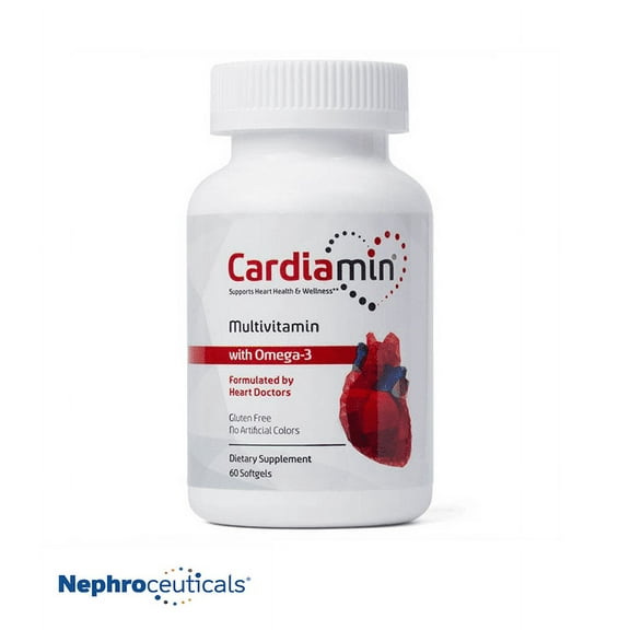 Nephroceuticals Cardiamin 60 Capsules, 30-Day Supply, Gluten Free