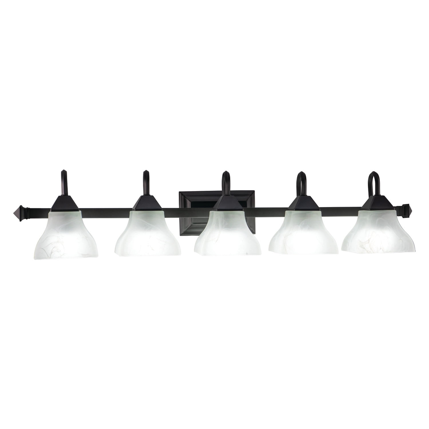 Cardiff 40'' Oil Burnished Bronze Vanity Light with Alabaster Glass
