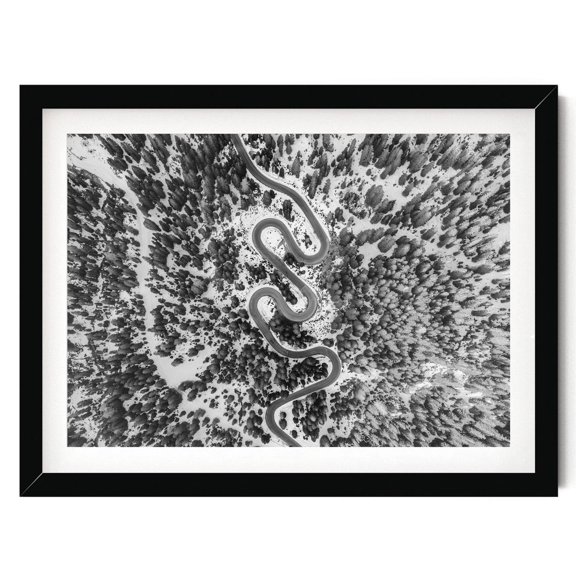Cardiff City Map Print Minimalist Black And White, Unframed Paper Print