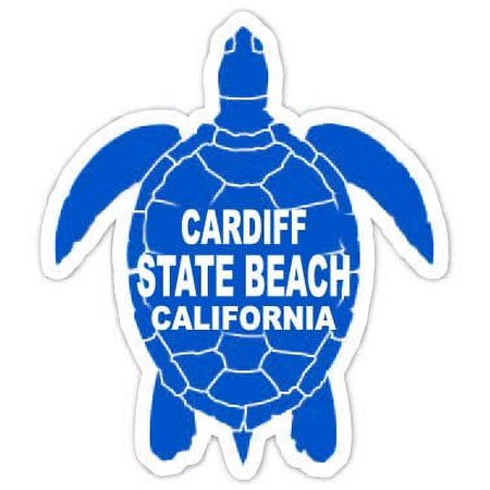 Cardiff State Beach California Souvenir Turtle Shape Decal 4 Inch