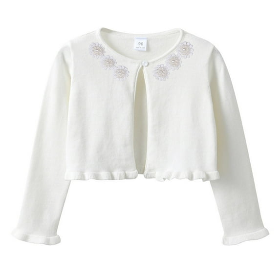 Cardigan For Girls 10-12 Girls Long Sleeve Sparkle Bolero Cardigan Kids Button Closure Knitted Shrug Cropped Sweaters Tops 3-12 Years