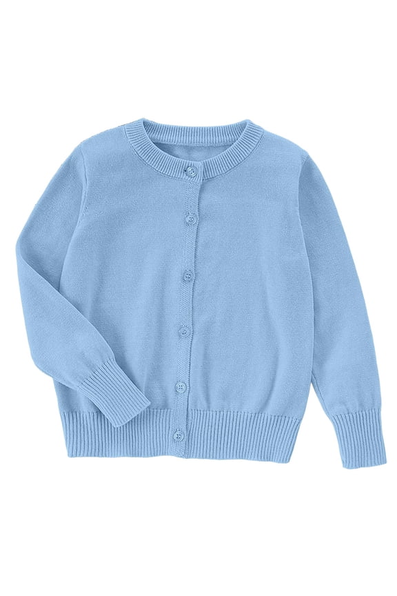 Cardigan For Girls Sweaters Long Sleeve Button Knit Sweater Daily School Wear 3T-16T
