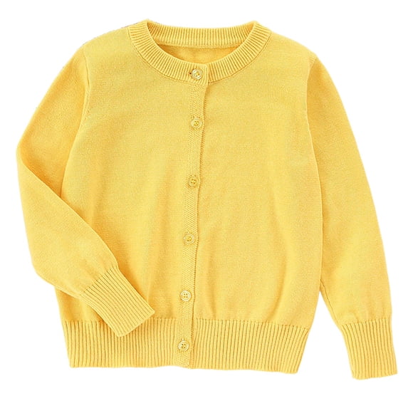 Cardigan For Girls Sweaters Long Sleeve Button Knit Sweater Daily School Wear 3T-16T