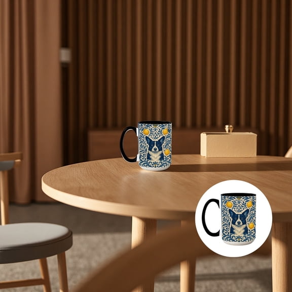 Cardigan Mug Unique Knit Pattern Design Ceramic Coffee Cup For Daily Use Microwave Dishwasher Safe Vibrant Colors Intricate Artwork Great Gift For Coffee Lovers Black