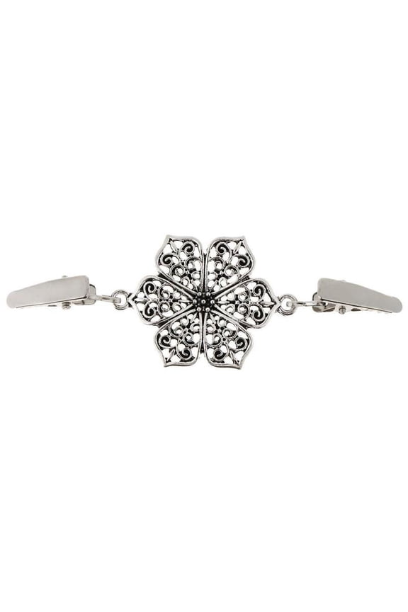 Cardigan Shrug Sweater Pin Clips Shirt Collar Clothing Clasps Brooches - Silver