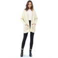 thumbnail image 1 of Cardigan Sweater with Open Front & Pockets Ivory, 1 of 2