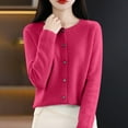 thumbnail image 1 of Cardigan Sweaters For Women Button Front Long Sleeve Knit Cardigans Sweaters, Pink , Size S-2XL, 1 of 6