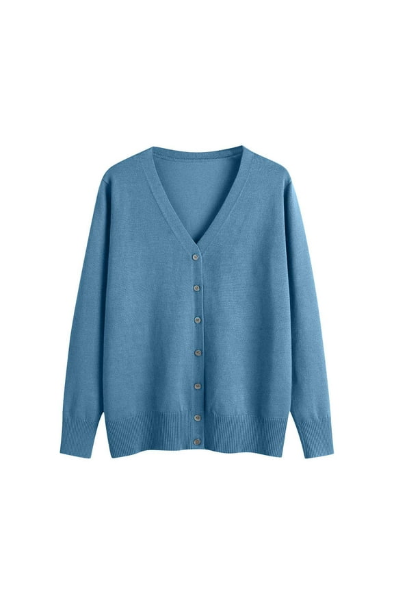 Cardigan Sweaters For Women Sevevn Women's Button Down V Neck Long Sleeve Soft Knit Cardigan Sweaters