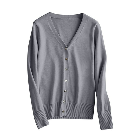 Cardigan Sweaters For Women Sevevn Women's Button Down V Neck Long Sleeve Soft Knit Cardigan Sweaters