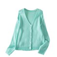 thumbnail image 1 of Cardigan Sweaters For Women Sevevn Women's Button Down V Neck Long Sleeve Soft Knit Cardigan Sweaters, 1 of 6