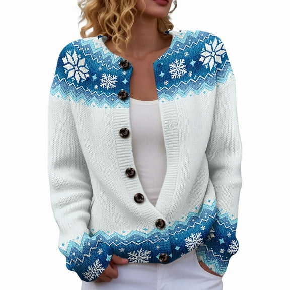 Cardigan Sweaters for Women Hemlock Isle Cardigan Sweaters for Crew Neck Loose Fit Button Up Chunky Sweater Open Front Casual Fall Knit Jacket Sweater