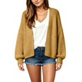 thumbnail image 1 of Cardigan Sweaters for Women Knit Baggy Shirts Oversized Shirts for Women Cute Tops Casual Tops for Women Fall Outfits for Women Workout Tops for Women,Yellow,A, 1 of 6