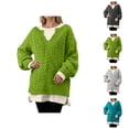 thumbnail image 1 of Cardigan Sweaters for Women Lightweight Knit Casual Bohemian Vacation Outfits Knitted Pullover Sweater Soft Casual Winter Warm Turtleneck Long Sleeve Crewneck, 1 of 4