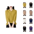 thumbnail image 1 of Cardigan Sweaters for Women Lightweight Knit Casual Bohemian Vacation Summer Outfit Women's Oversized Pullover Sweater Soft Knit Long Sleeve Round Neck Tops Loose Fit Solid Color Basic Sweater, 1 of 4