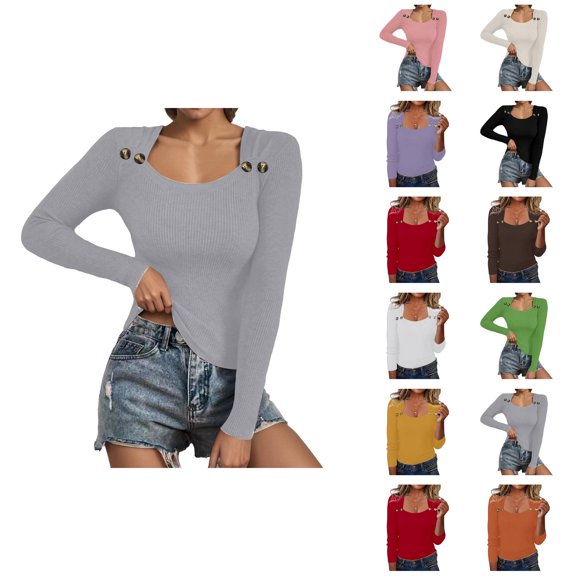 Cardigan Sweaters for Women Lightweight Knit Casual Boho Vacation Beach Top Knit Pullover Sweater Winter Autumn Square Neck Button Down Top Soft Stretch Casual Blouse Tunic Long Sleeve Shirt