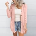 thumbnail image 1 of Cardigan Sweaters for Women Long Sleeves Knit Solid Color Cardigans Open Front Shrugs Sweaters Casual Lightweight Loose Fit Outwear Available In Plus Size S-3XL, 1 of 7