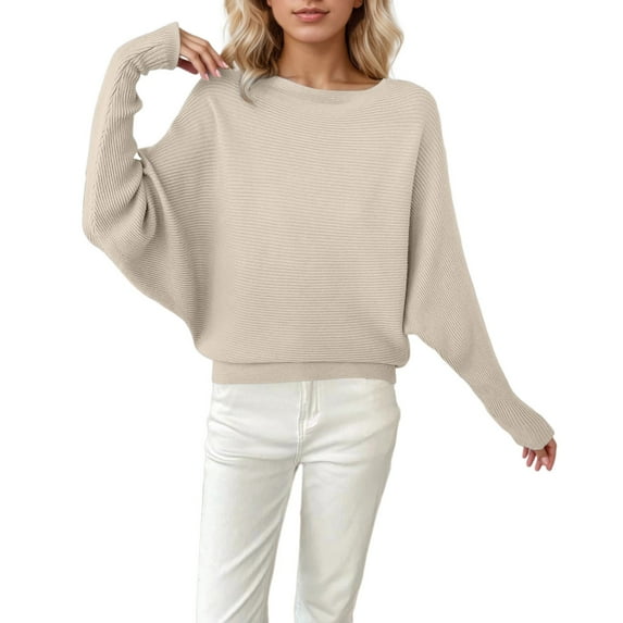 Cardigan Sweaters for Women Oversized Knit Top Cozy Autumn Casual Loungewear Oversized Batwing Sleeve Pullover Sweater Soft Knitted Turtleneck Top Casual Winter Fashion Comfortable Yarn Knit