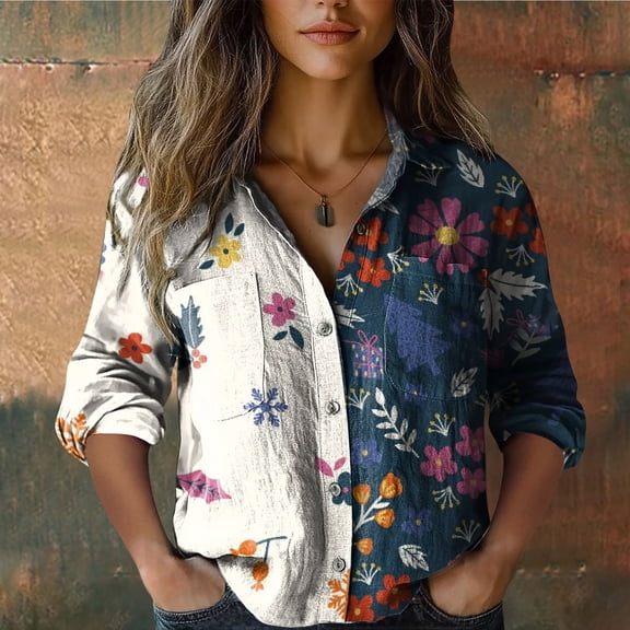 Cardigan Sweaters For Women Printed Button Up Casual Top, Seven Quarter Sleeves Fashionable Shirt, Wrinkle-Resistant, Travel Outfits, Bubble Wrinkles 1PC, White M, Size S-5XL