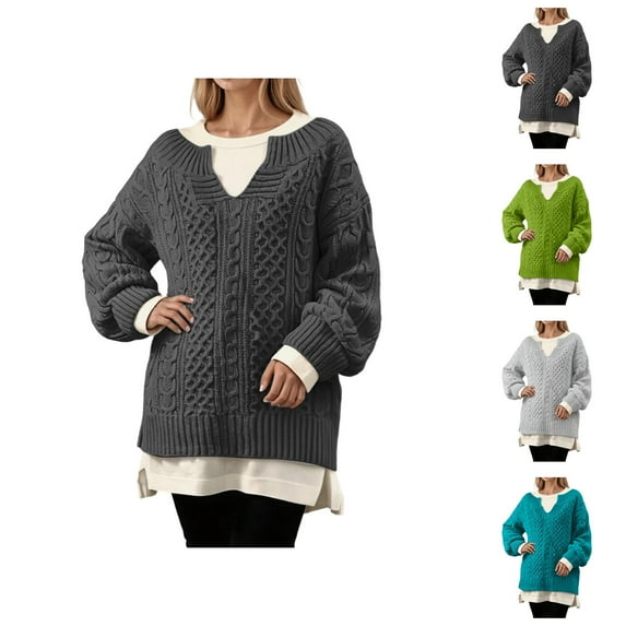 Cardigan Sweaters for Women Pullover Knit Casual Trendy Dark Academia Knitted Pullover Sweater Soft Casual Winter Warm Turtleneck Long Sleeve Crewneck