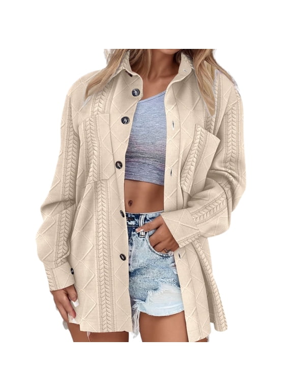 Cardigan Sweaters for Women 100% Cotton Button-Down Oversized Knit Outerwear Fall Tops for Women 2025