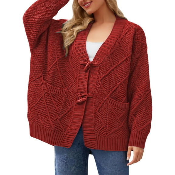 Cardigan Sweaters for Women 100% Cotton Button-Down Oversized Knit Outerwear Fall Tops for Women 2025