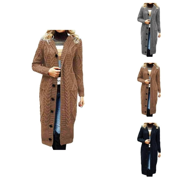 Cardigan Sweaters for Women 2025 Casual Long Sleeve Button Cable Knitted Sweater Jacket Coat Womens Cardigan Sweaters