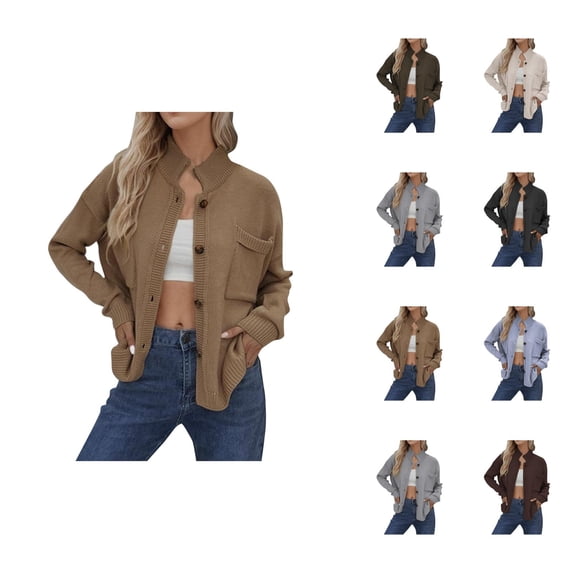 Cardigan Sweaters for Women 2025 Casual Long Sleeve Button Knitted Sweater Jacket Coat Womens Cardigan Sweaters