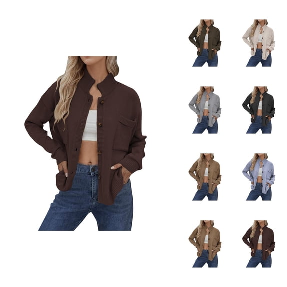 Cardigan Sweaters for Women 2025 Casual Long Sleeve Button Knitted Sweater Jacket Coat Womens Cardigan Sweaters