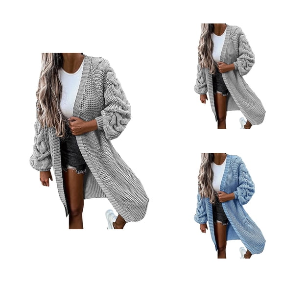Cardigan Sweaters for Women 2025 Casual Long Sleeve Open Front Knitted Sweater Coat Jacket Womens Cardigan Sweaters