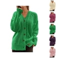 thumbnail image 1 of Cardigan Sweaters for Women 2025 Fall Winter Long Sleeve V Neck Button Knit Sweater Cardigans Outerwear, 1 of 6