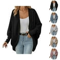 thumbnail image 1 of Cardigan Sweaters for Women 2025 Long Batwing Sleeve Open Front Oversized Knit Sweater Cardigans Outerwear, 1 of 5