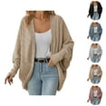 thumbnail image 1 of Cardigan Sweaters for Women 2025 Long Batwing Sleeve Open Front Oversized Knit Sweater Cardigans Outerwear, 1 of 5