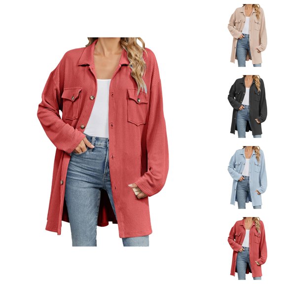 Cardigan Sweaters for Women 2025 Long Sleeve Lapel Button Loose Knitted Sweater Coat Jacket Womens Cardigan Sweaters