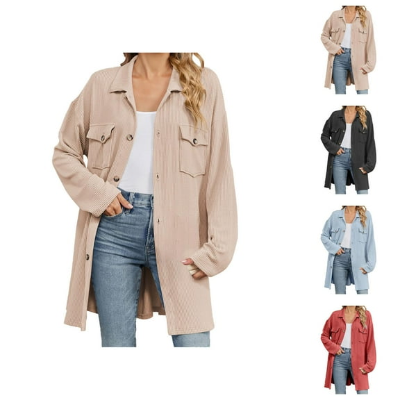 Cardigan Sweaters for Women 2025 Long Sleeve Lapel Button Loose Knitted Sweater Coat Jacket Womens Cardigan Sweaters