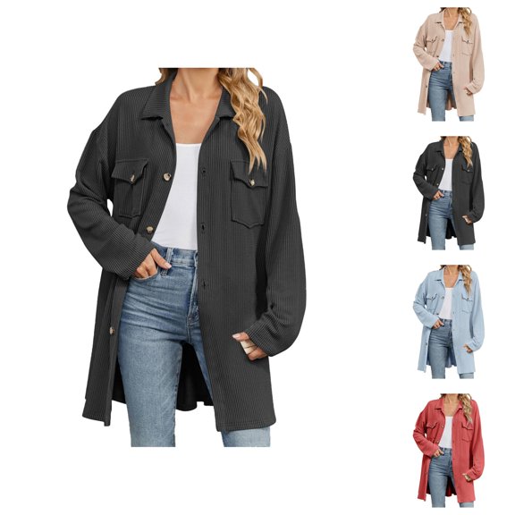 Cardigan Sweaters for Women 2025 Long Sleeve Lapel Button Loose Knitted Sweater Coat Jacket Womens Cardigan Sweaters