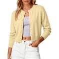 thumbnail image 1 of Cardigan Sweaters for Women 2026 Button Up Sweater Mid-Lightweight Soft Knit Long Sleeve Crew Neck Cardian, XS, 1 of 5