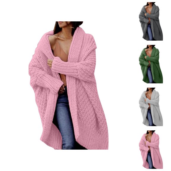 Cardigan Sweaters for Women Casual Loose Long Sleeve Open Front Kintted Sweater Jacket Coat Womens Cardigan Sweaters