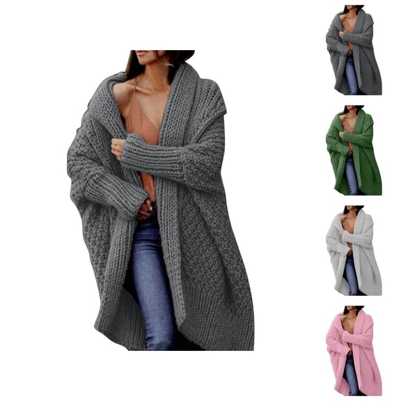 Cardigan Sweaters for Women Casual Loose Long Sleeve Open Front Kintted Sweater Jacket Coat Womens Cardigan Sweaters