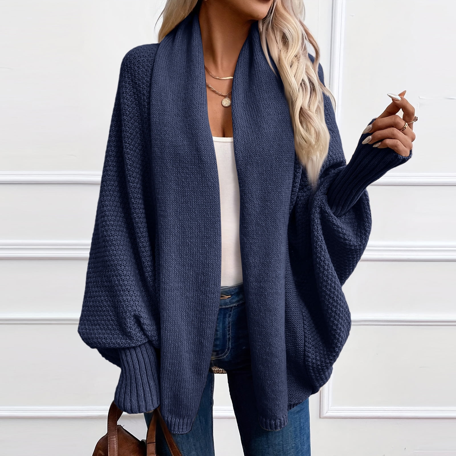 Cardigan Sweaters for Women Chunky Knit Open Front Cardigan Long