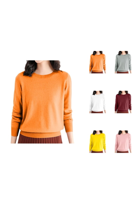 Cardigan Sweaters for Women Knit Oversized Casual Winter Loungewear Women's Casual Crew Neck Solid Color Pullover Sweater