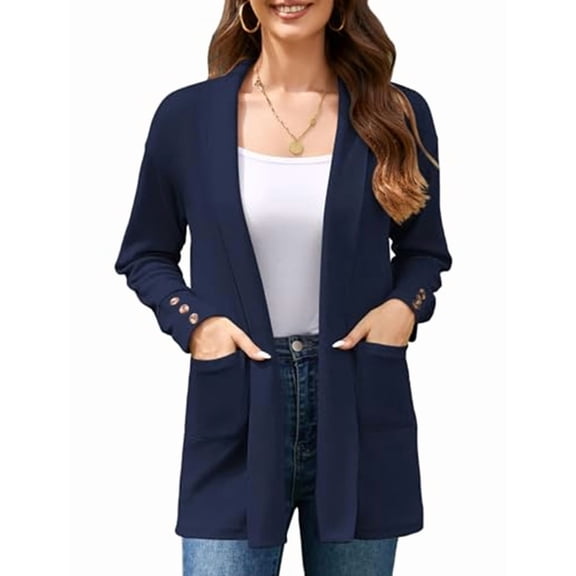 Cardigan Sweaters for Women Dark Blue L