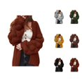 thumbnail image 1 of Cardigan Sweaters for Women Fall Winter Long Sleeve Loose Casual Open Front Knit Cardigans Sweater Coat, 1 of 4