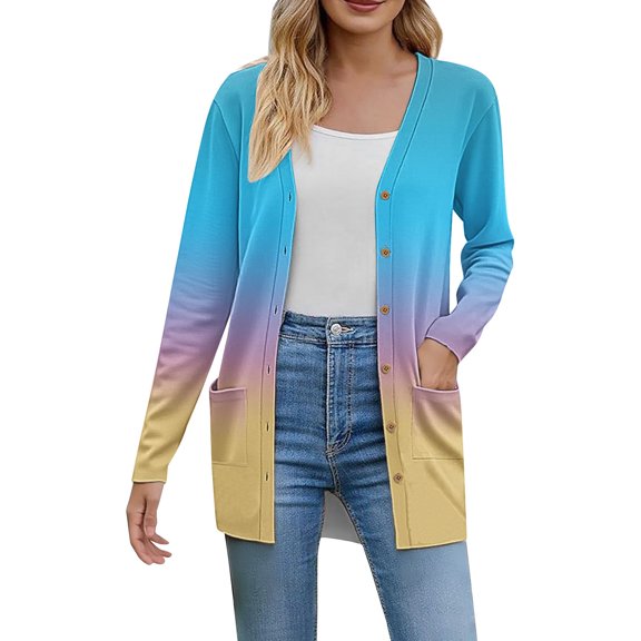 Cardigan Sweaters for Women Hemlock Fall Fashion Cardigan Lightweight Soft Knit Cardigan for Long Sleeve Open Front Coat With Pockets Sweater